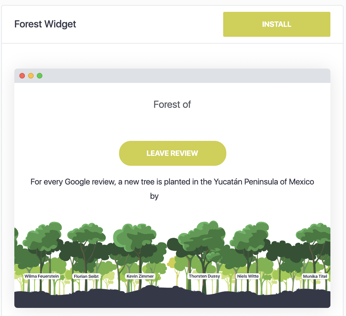 Install Forest Widget