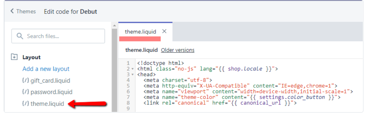 Shopify/theme.liquid