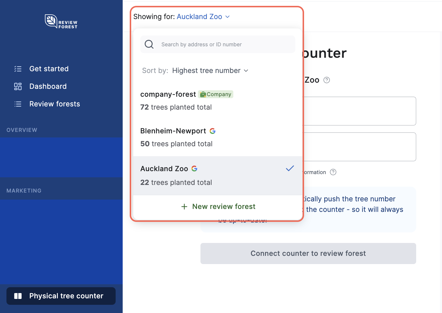 Select among your forests
